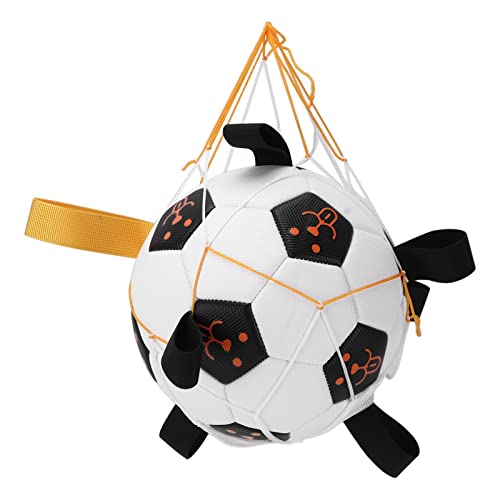 Les-Theresa Fútbol para Perros Juguete Interactivo de fútbol para Perros con Bomba, Adecuado para Perros pequeños y medianos, Juego de Mascotas al Aire Libre.(Negro)