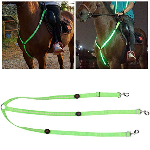 Leyeet Tira de luz luminosa LED Caballo Arnés Correa Ecuestre Suministros Equestrian Riding Equipment