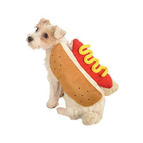 LIANYG Disfraces para Perros Hot Dog Pet Dog Traje Traje Ropa Linda Cat Puppy Traje Mostaza for Pequeño Perro Medio Mascota Cosplay Ropa Dog Fantasía Vestido (Color : 1, Size : S)