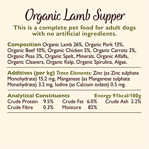 Lily's Kitchen Adult Lamb Supper Organic Wet Dog Food (11 x 150g)