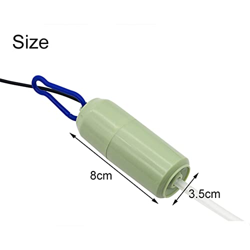 LIZHOUMIL Bomba de oxígeno portátil con Carga USB, Suministros para Acuario, pequeña Bomba de Ahorro de energía, Mini aireador ultrasilencioso con Piedra de Aire Verde
