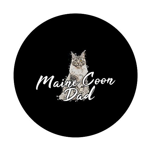Maine Coon Gato Gatos gatito Maine Coon Maine Coon Papá PopSockets PopGrip: Agarre intercambiable para Teléfonos y Tabletas