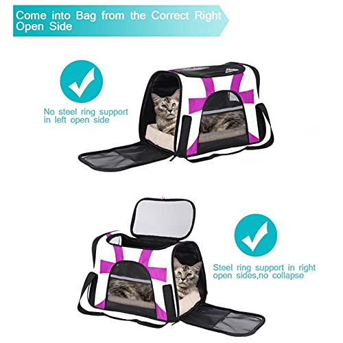 MEITD Transportador de mascotas plegable de cara suave aprobado por la aerolínea, bolsa portátil de mano para perros pequeños, gatos y cachorros Piscis 2