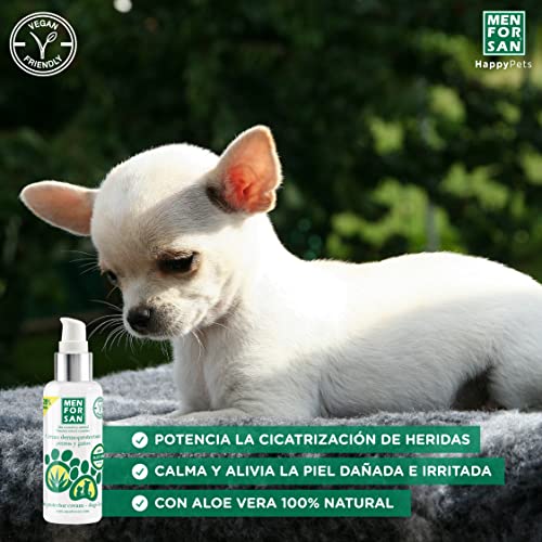 MENFORSAN Crema hidratante dermoprotectora para Perros y Gatos 60ml, con Aloe Vera 100% Natural de Cultivo ecológico