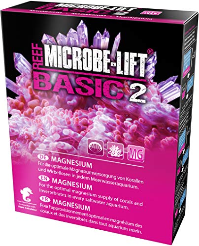 MICROBE-LIFT Basic 2 Magnesio- Suplemento de Magnesio en Polvo para Acuarios de Agua Salada, para Un Cuidado Óptimo de los Corales, También Apto para el Método de Balling 500 g