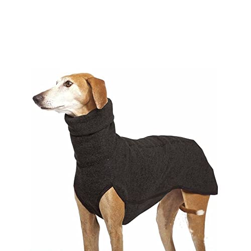Milifeel Útil cálido y suave galgo trajes de invierno ropa con capucha para mascotas, abrigo de cuello alto para perro, chaleco de cuello alto, chaqueta de Pitbull (XXXXXL, gris oscuro)