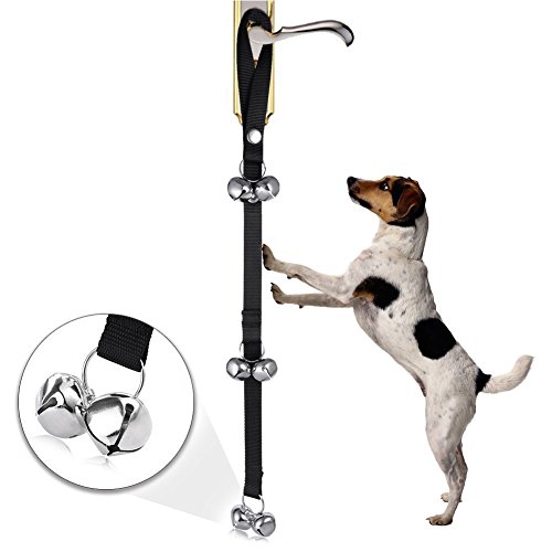 MiLuck Dog Potty Campanas Timbres perrito ajustables con campanas alto como para entrenamiento de la casa, de formación del tocador