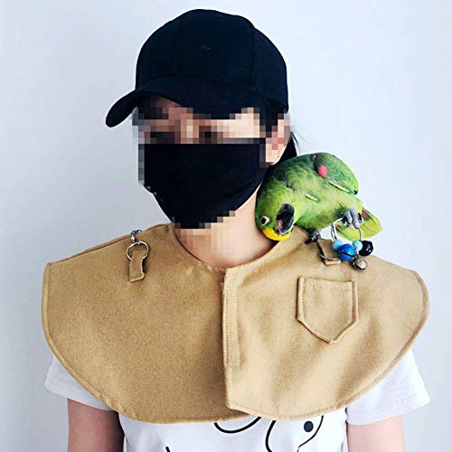 MOVKZACV Pet Parrot Protector de hombro y brazo antiarañazos, protector de hombro antiarañazos, protector de hombro antimordedura para guacamayo (almohadilla de hombro amarilla)