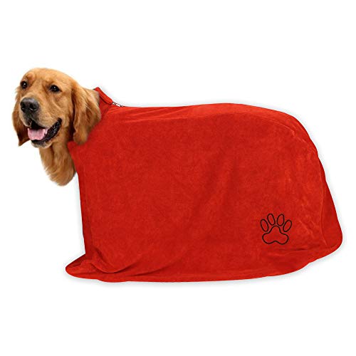 M.Q.L. Bolsa de secado para perros, abrigos de secado para perros, bolsa de albornoz para perros, bolsa de bata de toallas para perros, bolsa de secado para mascotas, absorbe la humedad para cachorros