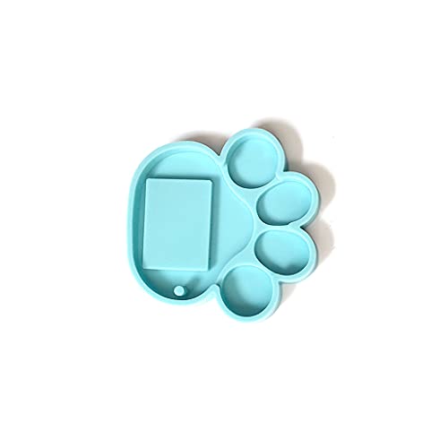 MYhose Molde de Silicona con Forma de Pata de Hueso de Perro para Hornear Molde de Resina para Llavero con lápida Conmemorativa para Mascotas, Azul, como se Muestra en Las imágenes 2