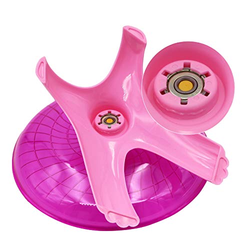 M.Z.A Plato para hámster volador de hámster estable, rueda para hámster, juguete duradero con (rosa)