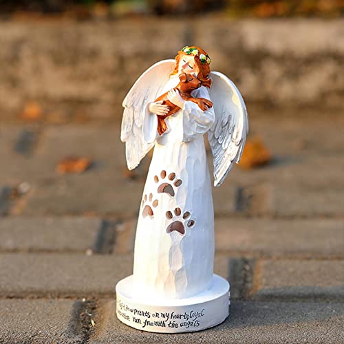N/A/A Figuras de ángel conmemorativo para perro, estatua de ángel para perro, ideal como regalo conmemorativo, para perros y perros de pésame para dueños de perros