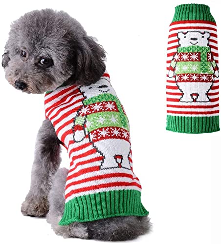 Navidad mascota patrón de dibujos animados perro gato feo suéter Navidad cachorro mascota jersey Navidad ropa abrigo pequeño mediano grande invierno ropa de clima frío prendas punto XXS
