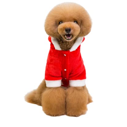 Navidad Ropa para mascotas Ropa de Navidad Coral Fleece Perro Navidad Gatos y perros Fleece Teddy Ropa para perros Dibujos animados Invierno Cálido Cachorro Gato Ropa para perros A,XL