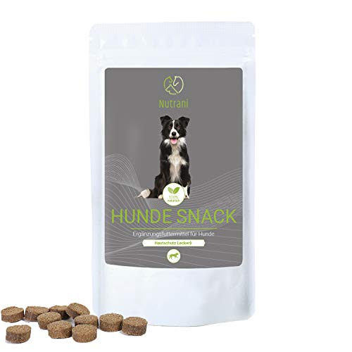 Nutrani Snack para perros | 150 g – 100 % protección natural de la piel con aceite de comino negro prensado en frío, levadura de cerveza, cistra y valiosos minerales | Sin cereales y probado
