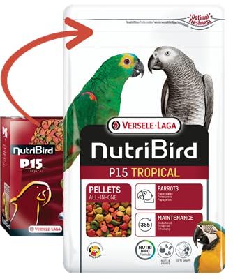 Nutribird P15 Tropical - Alimento de Mantenimiento para Loros y papagayos Multicolor 3 kg | Comida para pájaros | Alimento para Loros V22129