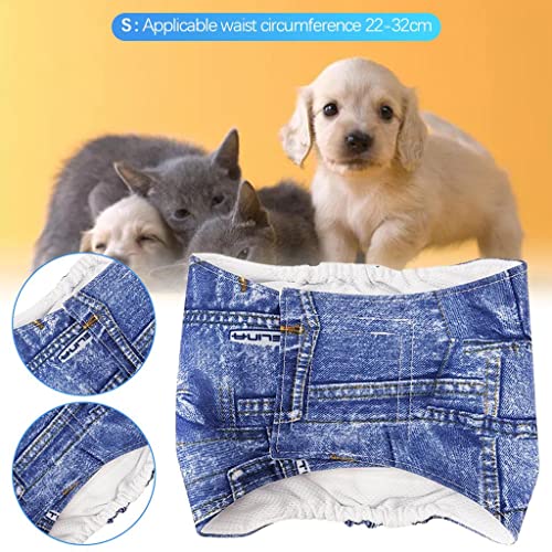 P Prettyia Pantalones Sanitarios Reutilizables de Los Pañales de Los Pañales del Perro Masculino para El Perrito - S