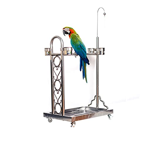 Parrot de jaulas de pájaros Suministros de aves de rack de rack de acero inoxidable Suministros para loros telescópicos adecuados para pájaros grandes y medianos para pájaro de amor de Macaw Canarias