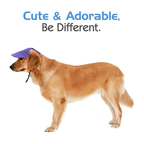 Pawaboo Gorra de Béisbol del Perro Gato,Ajustable Perro de Deporte al Aire Libre de Protección del Sol Sombrero de Béisbol Tapa Visera, Talla XL, Morado