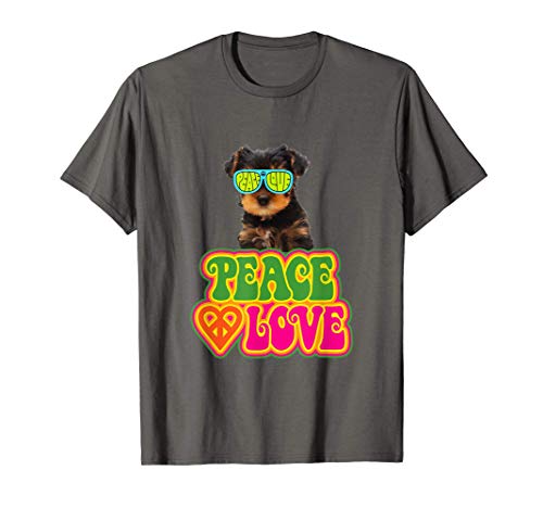 Peace Heart Love Dog Yorkshire Terrier Camiseta