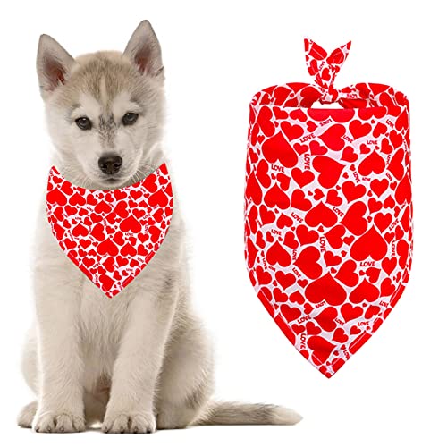 Perros y Gatos Bufandas Triangular Disfraces para Accesorio Mascota Romántico Triángulo Baberos Collares día de San Valentín Mascota Clásica Cachorro y Gatito Lindo Chales Pañuelo