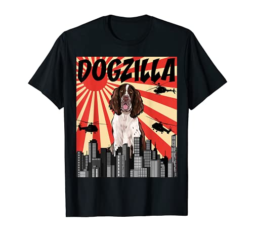 Perrozilla Perro Dogzilla Japonés Springer Spaniel Inglés Camiseta
