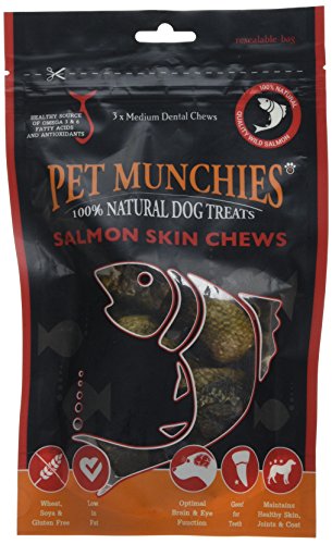 PET MUNCHIES - Salmon Skin Chews Mediano, 0.1KG