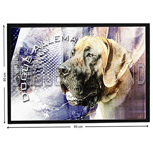 Pets-easy Perro Gran Danés sobre alfombra de entrada de Molosse