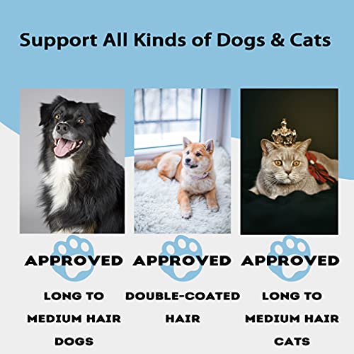 Petzinga, Cepillo de aseo para mascotas, doble cara para eliminar alfombras y enredos, ideal para cabello corto a largo, razas pequeñas y grandes, para perros y gatos.