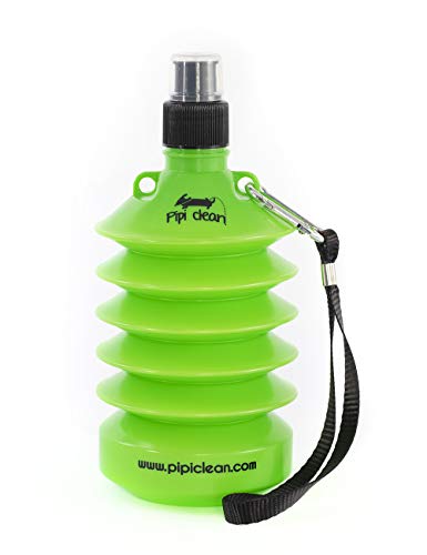 Pipi Clean Botella higienizante Plegable para Limpiar el PIS de los Perros | Limpiador orina Pipi Mascotas (Verde Pluto)
