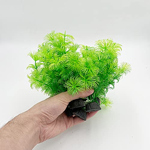 Plantas de acuario Decoraciones de pecera Set Pequeño/Mediano Plástico Planta Artificial Goldfish Waterscape Fish Hides (13pcs-Green Set)