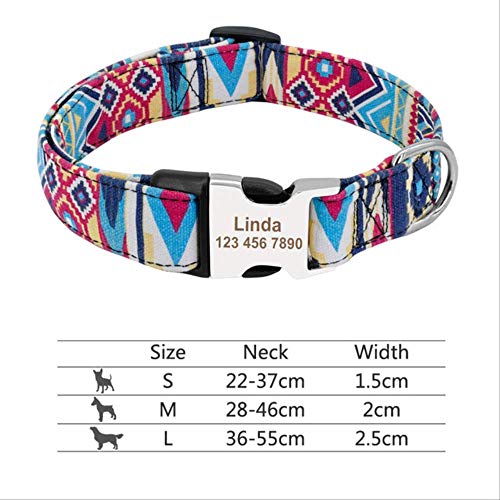 PMWLKJ Collar de Perro Personalizado Collar de Etiqueta de Gato para Mascotas Collar Ajustable de Perro Personalizado para pequeños y Grandes Pitbulls S SBC019minzulan