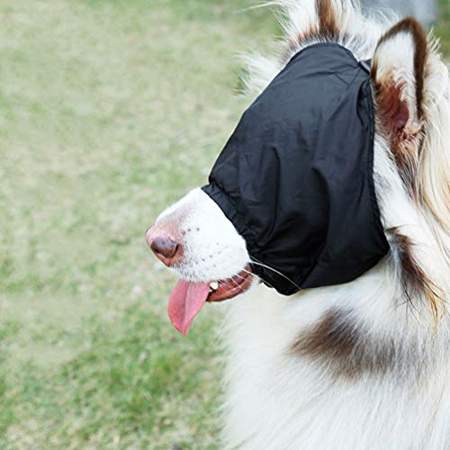 POPETPOP Gorro Calmante para Perros Máscara para Ojos de Mascotas Bozal de Ansiedad para Perros Sombreado Venda para Perros para Aseo Anti Mordida Anti Enfermedad del Coche Tamaño S