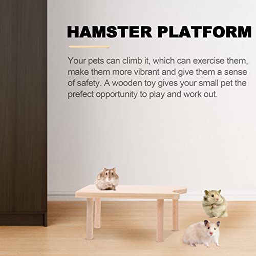 POPETPOP Hamster Play Plataforma de Madera Madera Masticar Juguetes para Hamsters Sirianos Gerbiles Gerbils Ratones Degus U Otras Mascotas Pequeñas