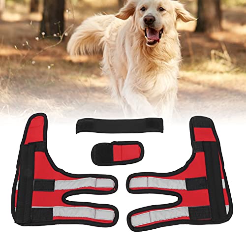 Protector de rodilleras para perros, tirantes delanteros para perros, muñequeras, bandas reflectantes con funda de soporte para pérdida de estabilidad en lesiones de ligamentos, esguinces(#1, METRO)