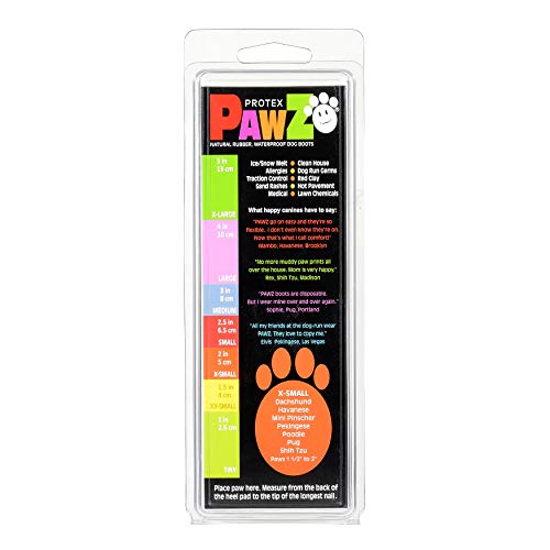 Protex Pawz - Botas Protectoras para Perro (Talla XXL), Color Negro