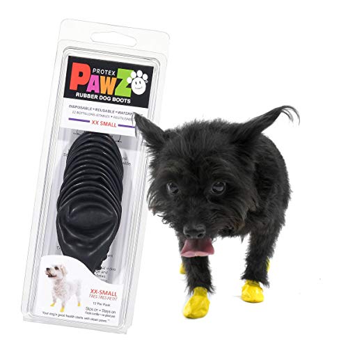 Protex Pawz - Botas Protectoras para Perro (Talla XXL), Color Negro