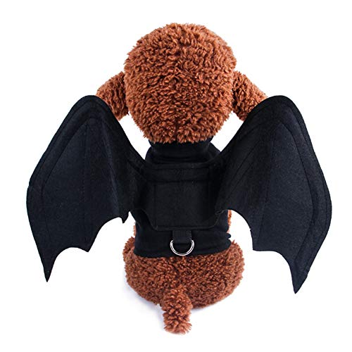 Proumhang Ropa de Halloween para Gatos y Perros Alas de murciélago Disfraz de Perro Mascota Alas de Vampiro Cosplay Bat-S