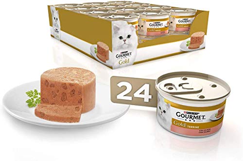 Purina Gourmet Gold Tarrine comida para gatos con Salmón 24 x 85 g