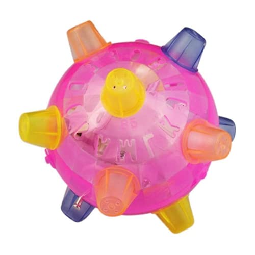 Qagazine Bola de perro elástica con flash LED bola de activación para perros duradera reutilizable lindo para perros juguetes divertidos para entrenamiento natación