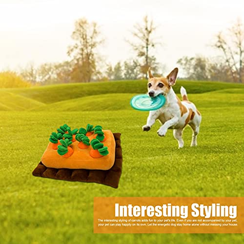 Qians Pet Snuffle Mat para Perros - Sniff Mat Nosework Feeding Toys con Forma de Zanahoria - Slow Feeder Interactive Dog Puzzle Toys para Entrenar y fomentar Las Habilidades Naturales de forrajeo
