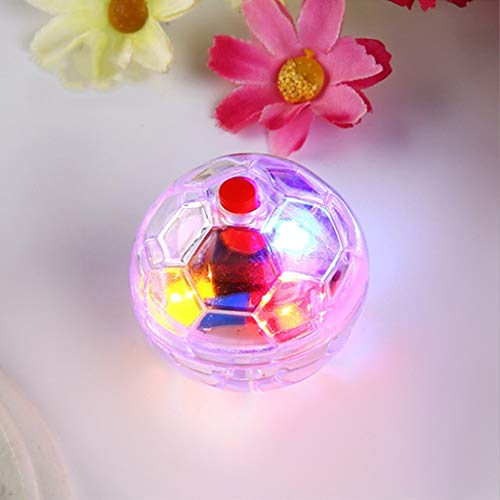 R-Weichong - Juguete para gatos, 3 pelotas de plástico transparentes luminosas, acariciador intercambiable, juguete de entrenamiento para gatos, pelota de flash