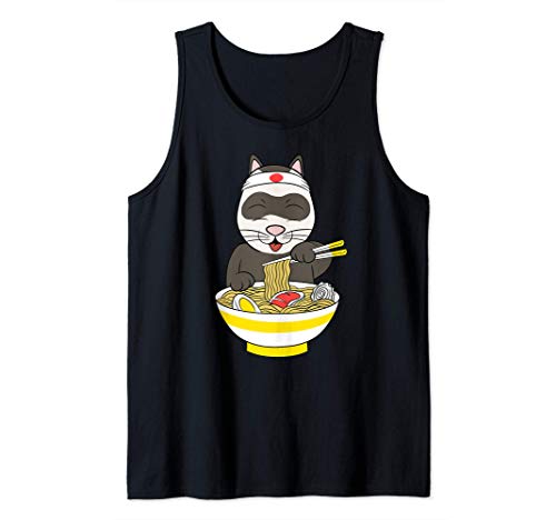 Ramen Hurón Mascota Camiseta sin Mangas