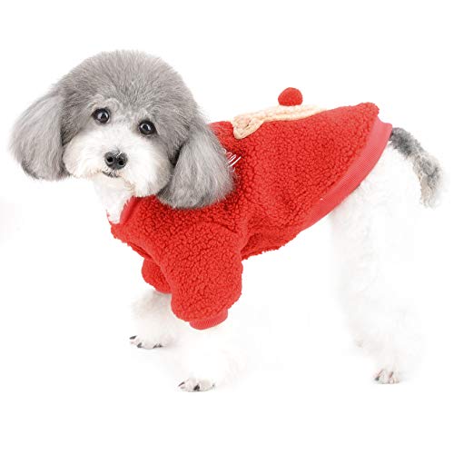 Ranphy Suéter de Navidad pequeño para Perro, niño, niña, Cachorro, Gato, Ropa de Forro Polar, Ropa de Invierno cálida para el Clima frío, Abrigo de Peluche, Chihuahua, Yorkshire Terrier