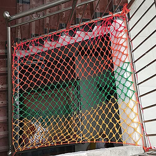 red balcon Negal Safety Net Stair Decoración Cuerda Red, Niños Escalada Playground Red Protectora, Swing Al Aire Libre Cerca de Mascotas Cama Red Barandilla Pájaros Hamaca ( tamaño : 3x3m(9x9ft) )