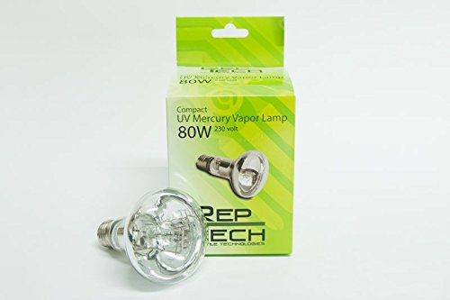 RepTech Lámpara de vapor compacta D3 Mercury (80 vatios, UVA + UVB + calor)