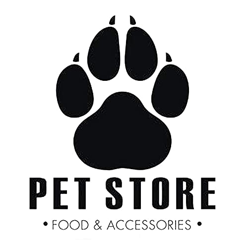 Rgzqrq Salón de peluquería para Mascotas Etiqueta de Cuatro Garras Tienda de Mascotas Perro Gato Clínica Veterinaria Animal Mejor Amigo Etiqueta de la Pared 110x126cm