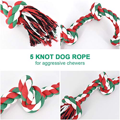 RIO Direct Juguetes de cuerda para perros fuertes y grandes, XXL 91.4 cm, resistente 5 nudos para masticadores agresivos, juguetes de entrenamiento para razas grandes, perros y limpieza de dientes