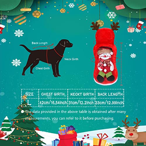 Ropa Navideña para Perro,Ropa de Navidad para Perros,Pet Santa Suit Disfraz de Perro Lindo Reno Disfraz de Gato Abrigo de Invierno cálido para Mascotas (B)