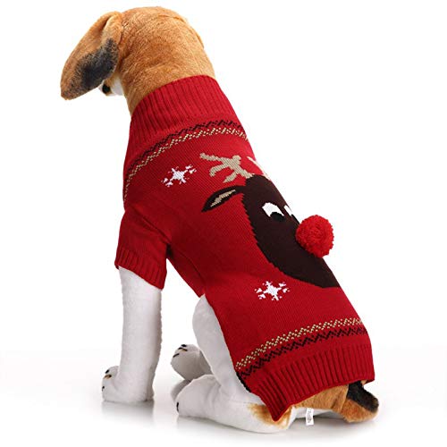 Ropa Suéter Partido del Perro, Astas De Navidad Mono De Dos Patas Navidad Trajes Pijamas Caliente De Disfraces para Los Pequeños Perros Medianos